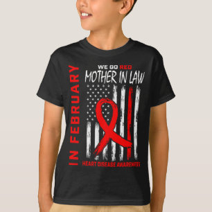 I februari Bär Röd Svärmor Hjärtsjukdom A T Shirt
