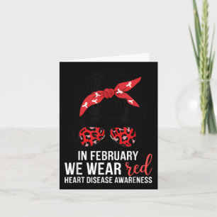 I Februari Bär Vi Rött Chd Hjärtsjukdom Medvetenhe Kort