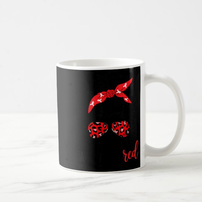 I Februari Bär Vi Rött - Hjärt Hälsa Medvetenhet C Kaffemugg (Höger)