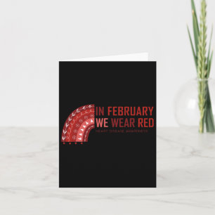 I februari Bära Red. Medvetenhet om hjärtsjukdomar Kort