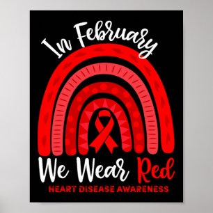 I februari besöker vi Red Ribbon Heart Disease Awa Poster