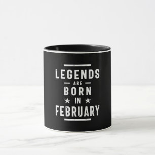 I februari födelsedag föds gåvlegender mugg