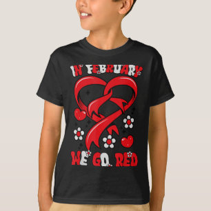 I februari går vi rött amerikansk hjärtsjukdom med t shirt