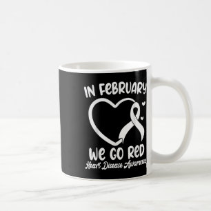 I februari går vi rött hjärtsjukdom medvetenhet må kaffemugg