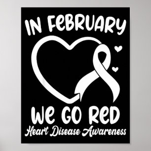 I februari går vi rött hjärtsjukdom medvetenhet må poster