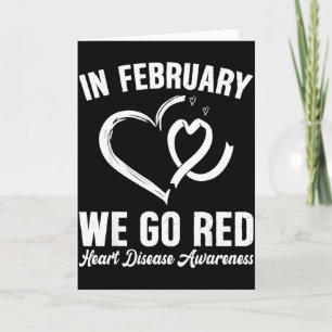 I februari går vi rött hjärtsjukdom medvetenhet mo kort