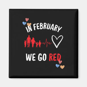 I februari går vi till Red HEarth Health Month Magnet