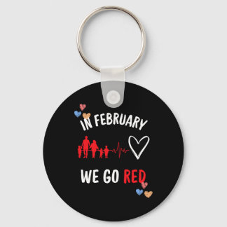 I februari går vi till Red HEarth Health Month Nyckelring