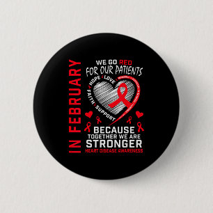 I februari Go Red Nurse Rn Hjärt och Kärlsjukdom M Knapp