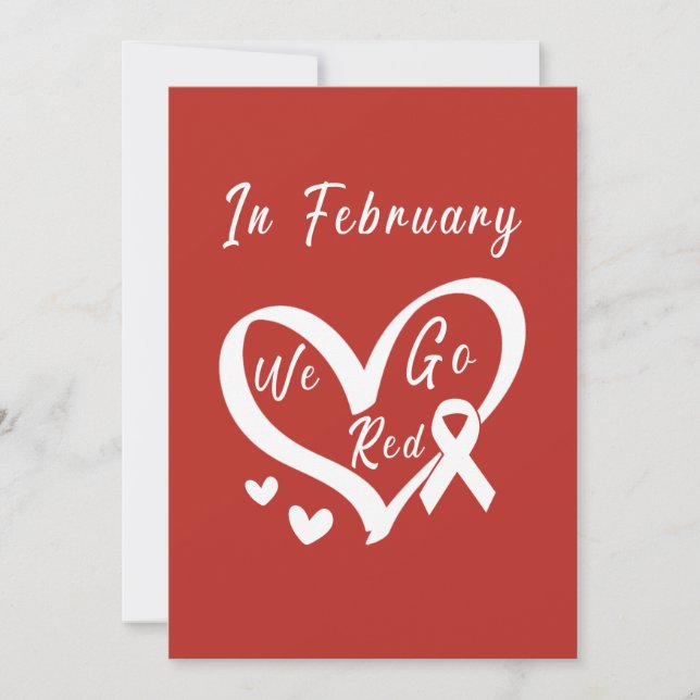 I februari uppmärksammar vi hjärtsjukdomar inbjudningar (Framsida)