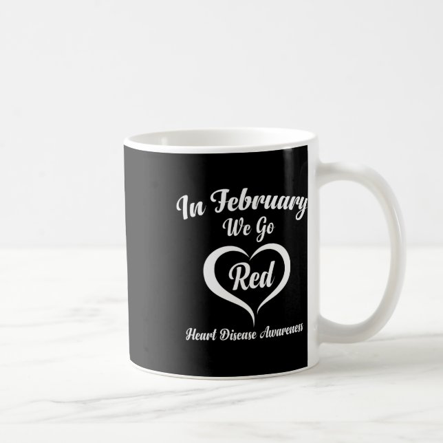 I februari uppmärksammar vi hjärtsjukdomar kaffemugg (Höger)
