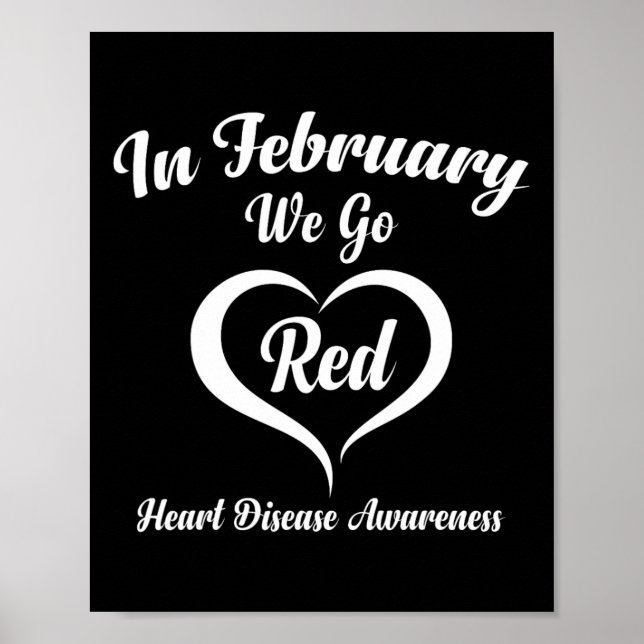 I februari uppmärksammar vi hjärtsjukdomar poster (Framsidan)