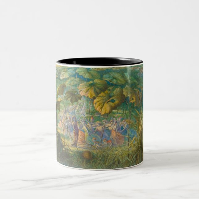 I felikt land en Elfin dans Två-Tonad Mugg (Center)