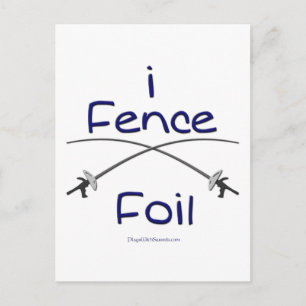i Fence Foil (gun grep) BLUE Vykort
