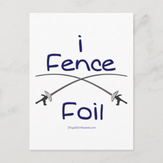 i Fence Foil (gun grep) BLUE Vykort