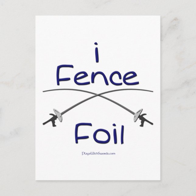 i Fence Foil (gun grep) BLUE Vykort (Framsida)