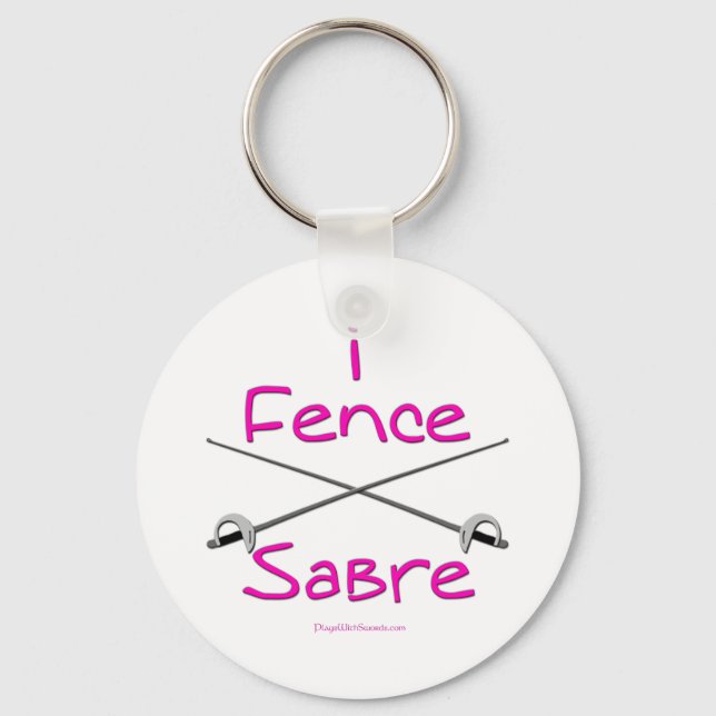 i Fence Saber (ROSA) Nyckelring (Framsida)