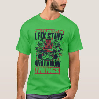 I Fi Stuff And I Knowhings Carechnician Auto retro T Shirt