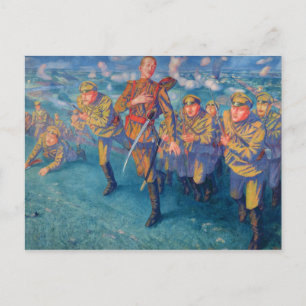 I Firing Line 1916 Vykort