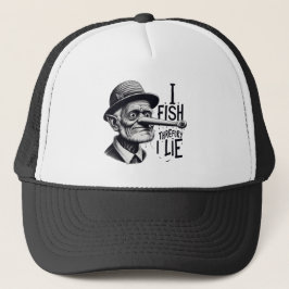 I Fish Therefore I Lie Cap Keps