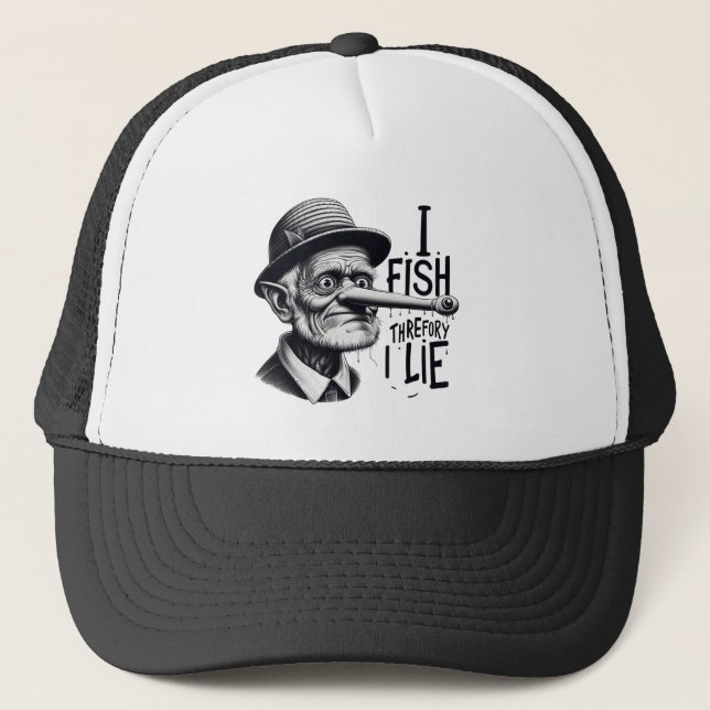 I Fish Therefore I Lie Cap Keps (Framsida)
