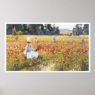 I Flandern Fält - där soldater sover och poppies Poster