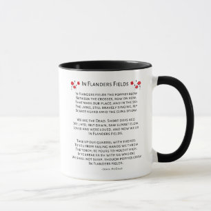 I Flanders Fält, Poppies Blow John McCrae Mugg