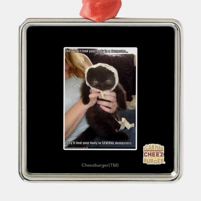 I flera avfallscontainrar julgransprydnad metall (Framsidan)