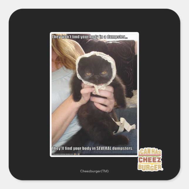 I flera dumpningsfält fyrkantigt klistermärke (Framsida)