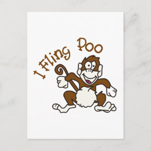 I Fling Poo Vykort
