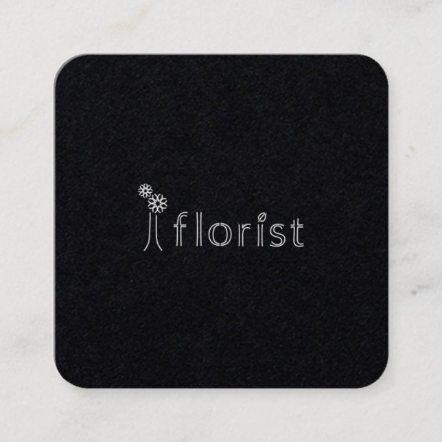 i floristさまショップカード１（角丸） fyrkantigt visitkort (Framsida)