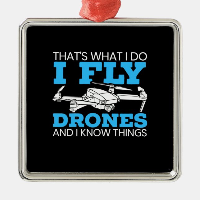 I Fly Drones Julgransprydnad Metall (Framsidan)