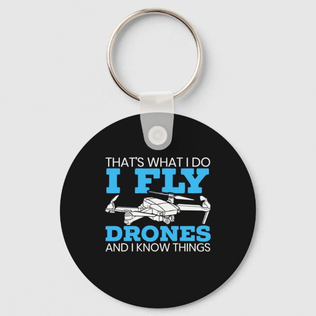 I Fly Drones Nyckelring (Framsida)