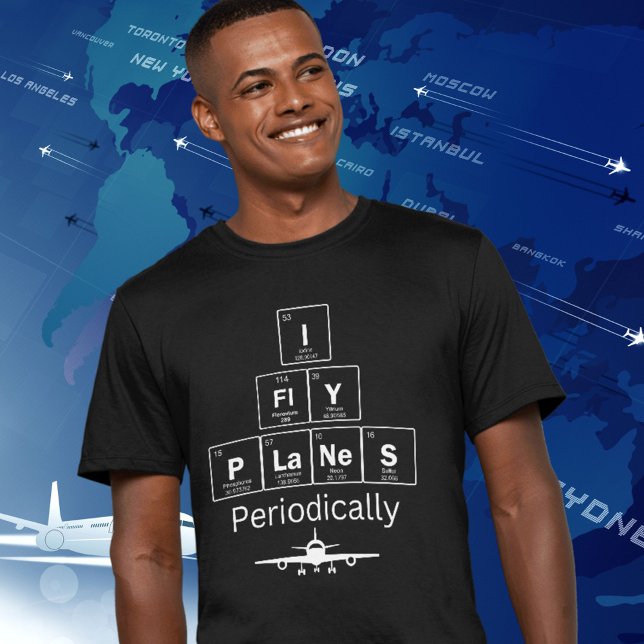 I Fly Flygplan periodvis Bord i Inslag T Shirt (Goes well on multiple styles, colors and sizes. )