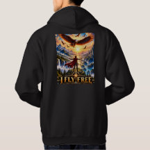 I Fly Free Fantasy Eagle Tröja Hoodie