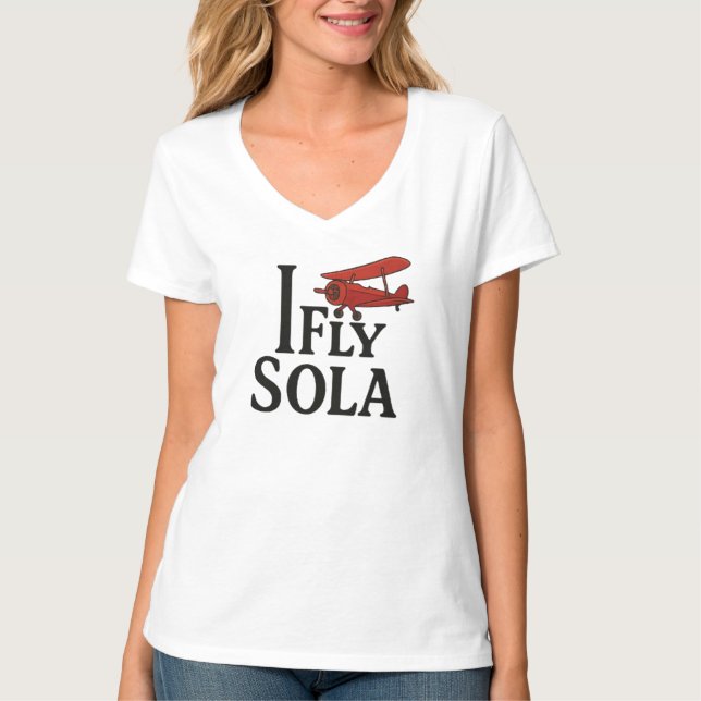 I Fly Sola: Fearless Vingar T Shirt (Framsida)