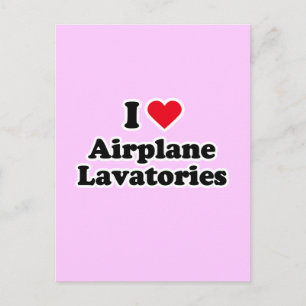 I flygplanstoaletter i kärlek vykort