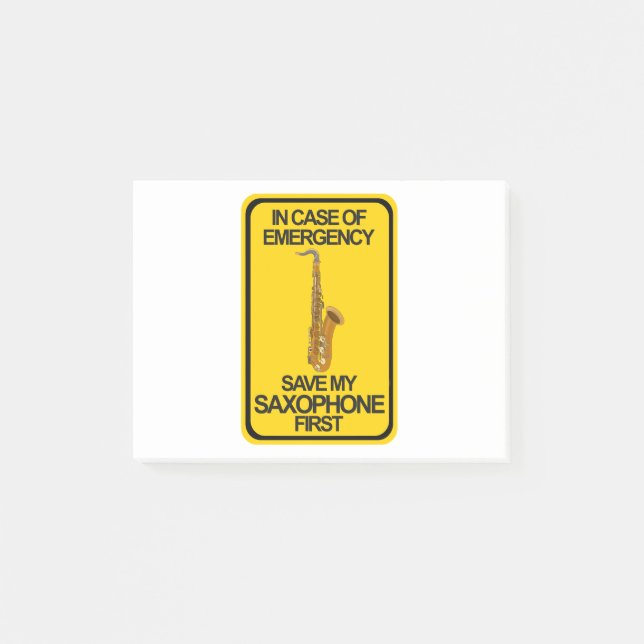 I Fodral Akut Spara My saxophone First Post-it Block (Framsida)