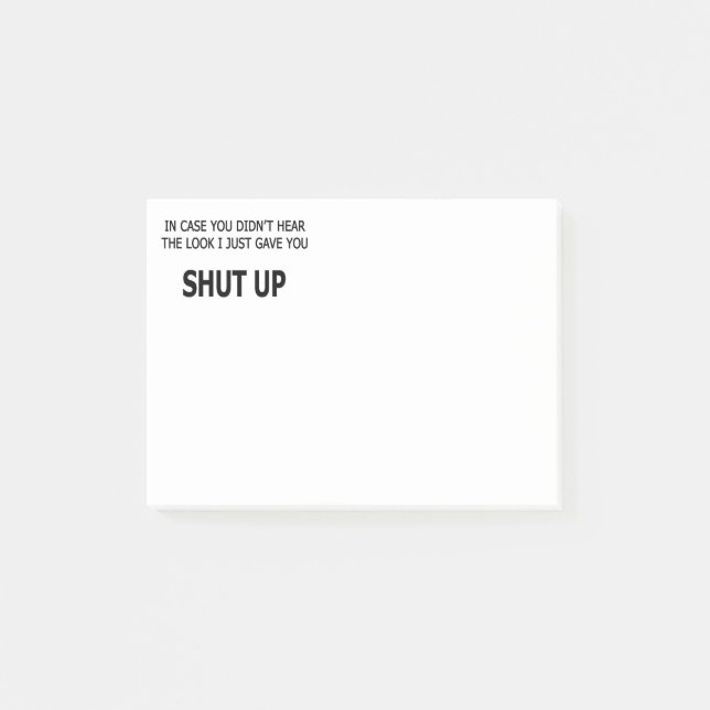 I Fodral hörde du inte Post-it Block (Framsida)