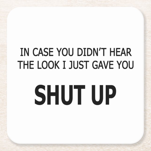 I Fodral hörde du inte Underlägg Papper Kvadrat (Framsidan)