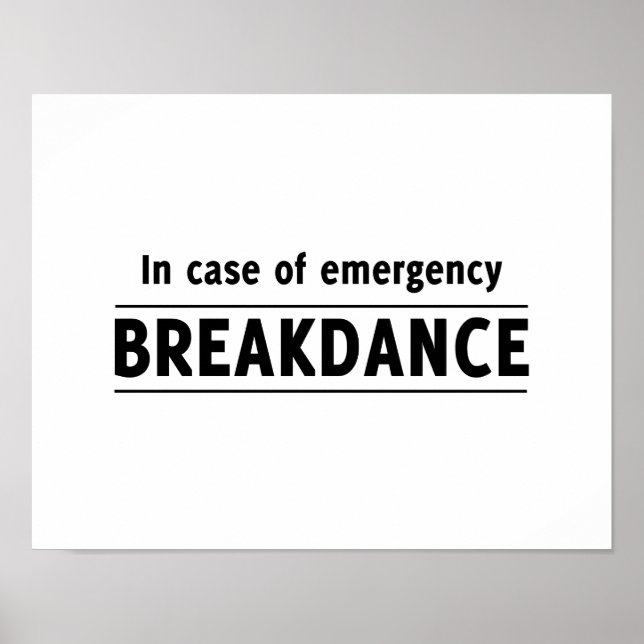 I Fodral i Akut Breakdance Poster (Framsidan)