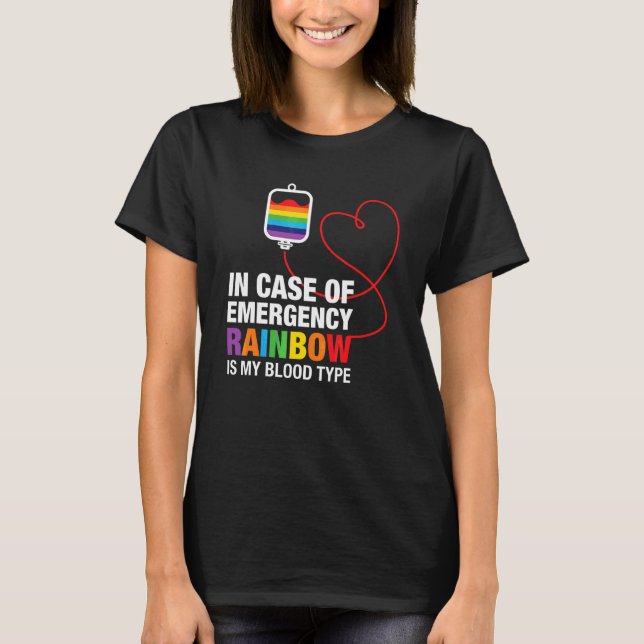 I Fodral i Akutet är Rainbow min blodtyp lgb T Shirt (Framsida)