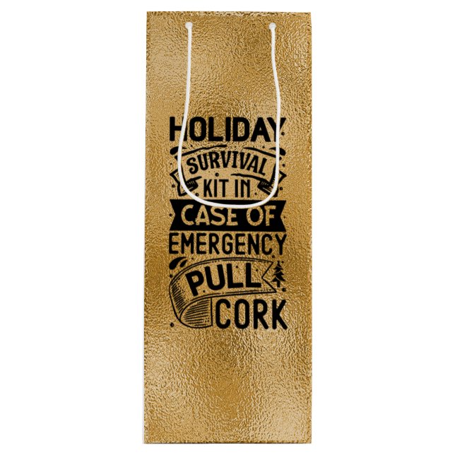 I Fodral i Akutet pull Kork Vin Gift Bag (Framsidan)