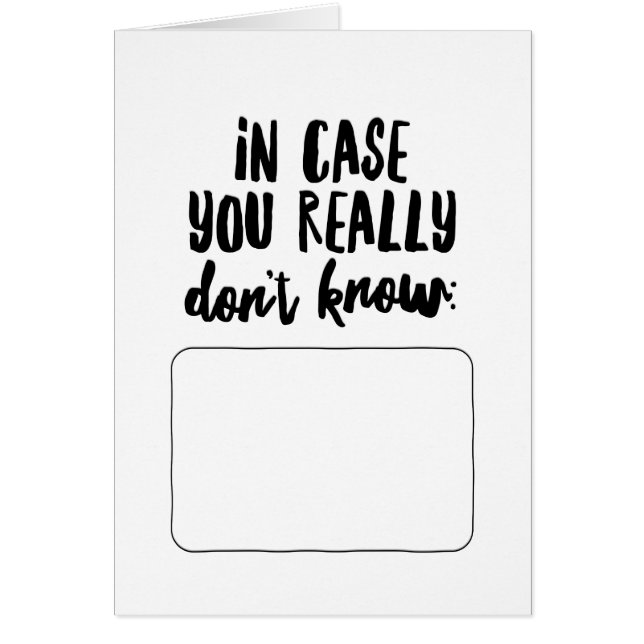 I Fodral vet du inte.. Verkligen.. OBS Kort (Framsidan)