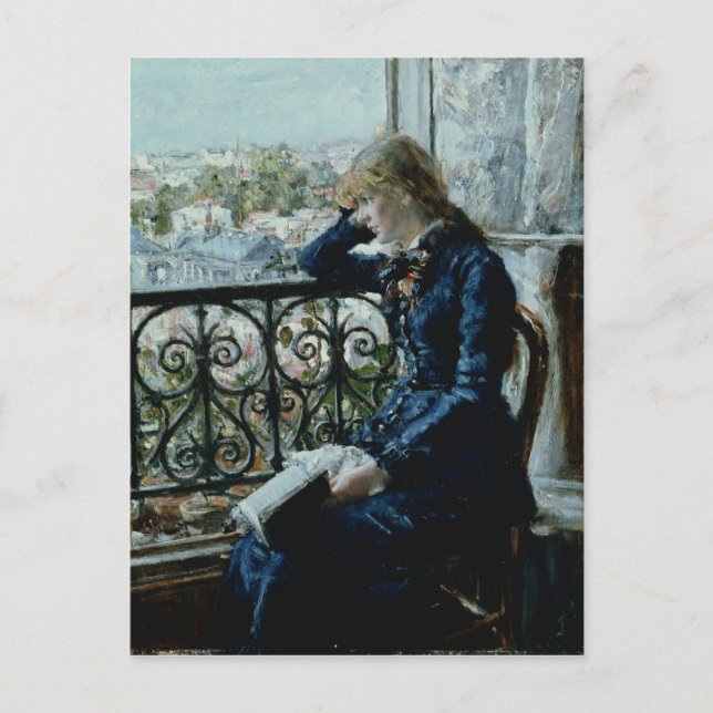 I fönstret, 1881 vykort (Framsida)