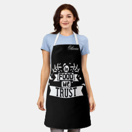 I Food Trust Anpassningsbar Black Chef Apron - Per