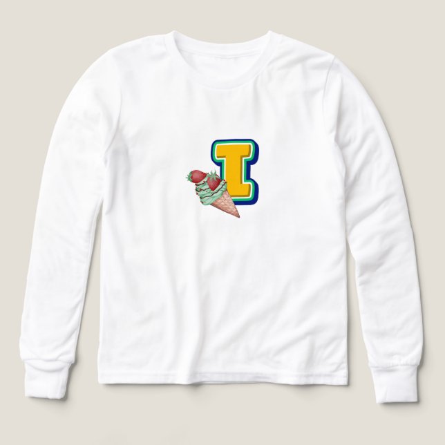 I for Ice cream T Shirt (Design framsida)