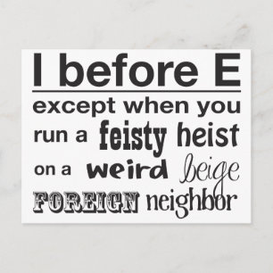 I före E Vykort