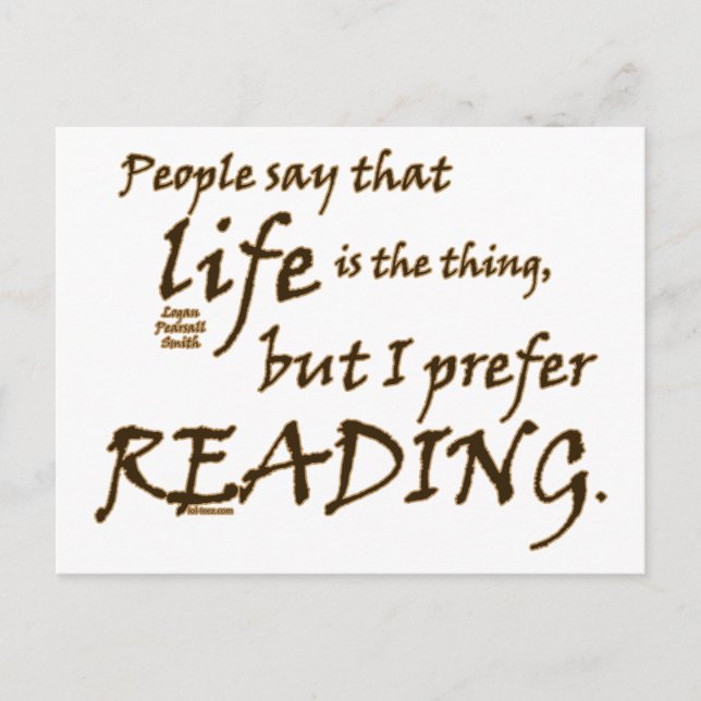 I Föredrar läsning Vykort (Framsida)