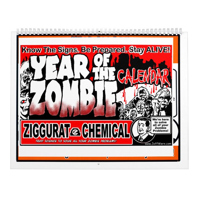 I FÖRENVAN AV ETT ZOMBIE-ANFALL Kalender (Omslag)